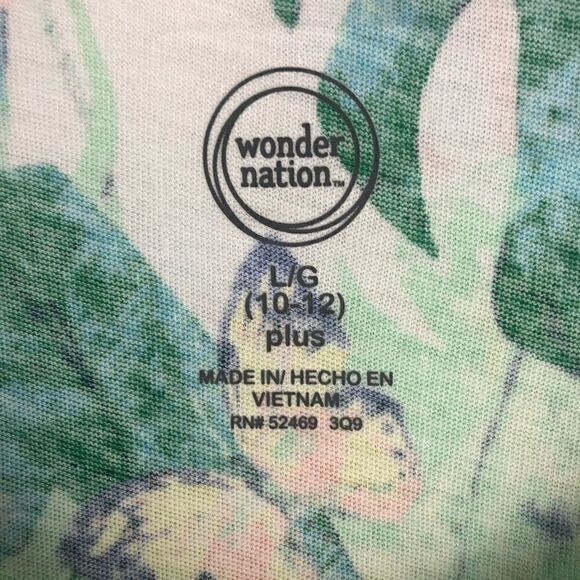 WONDER NATION TROPICAL PRINT SUMMER TANK DRESS XL NWOT - Picture 4 of 7